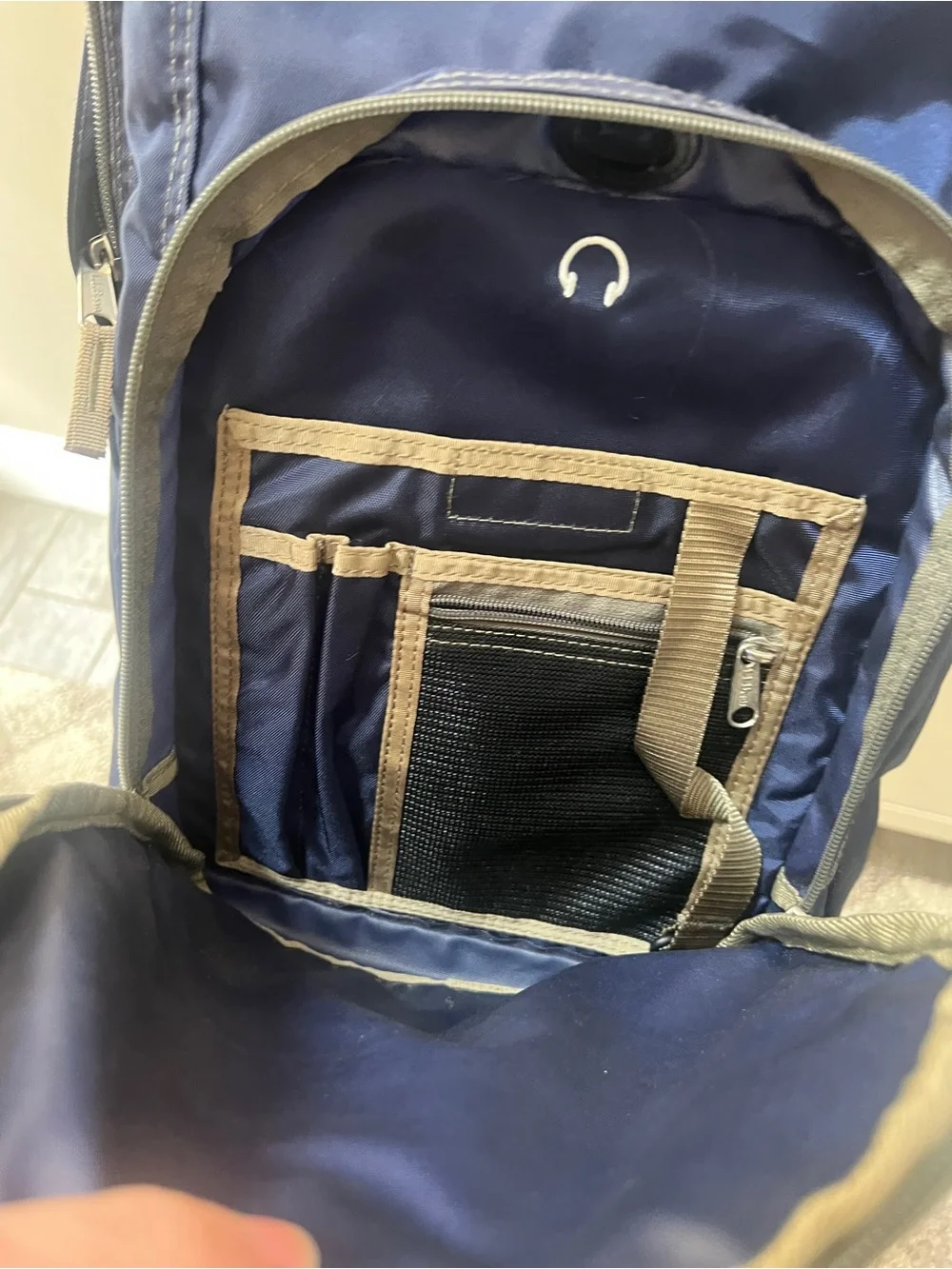 L.L. Bean Navy and Light Gray Men's Backpack